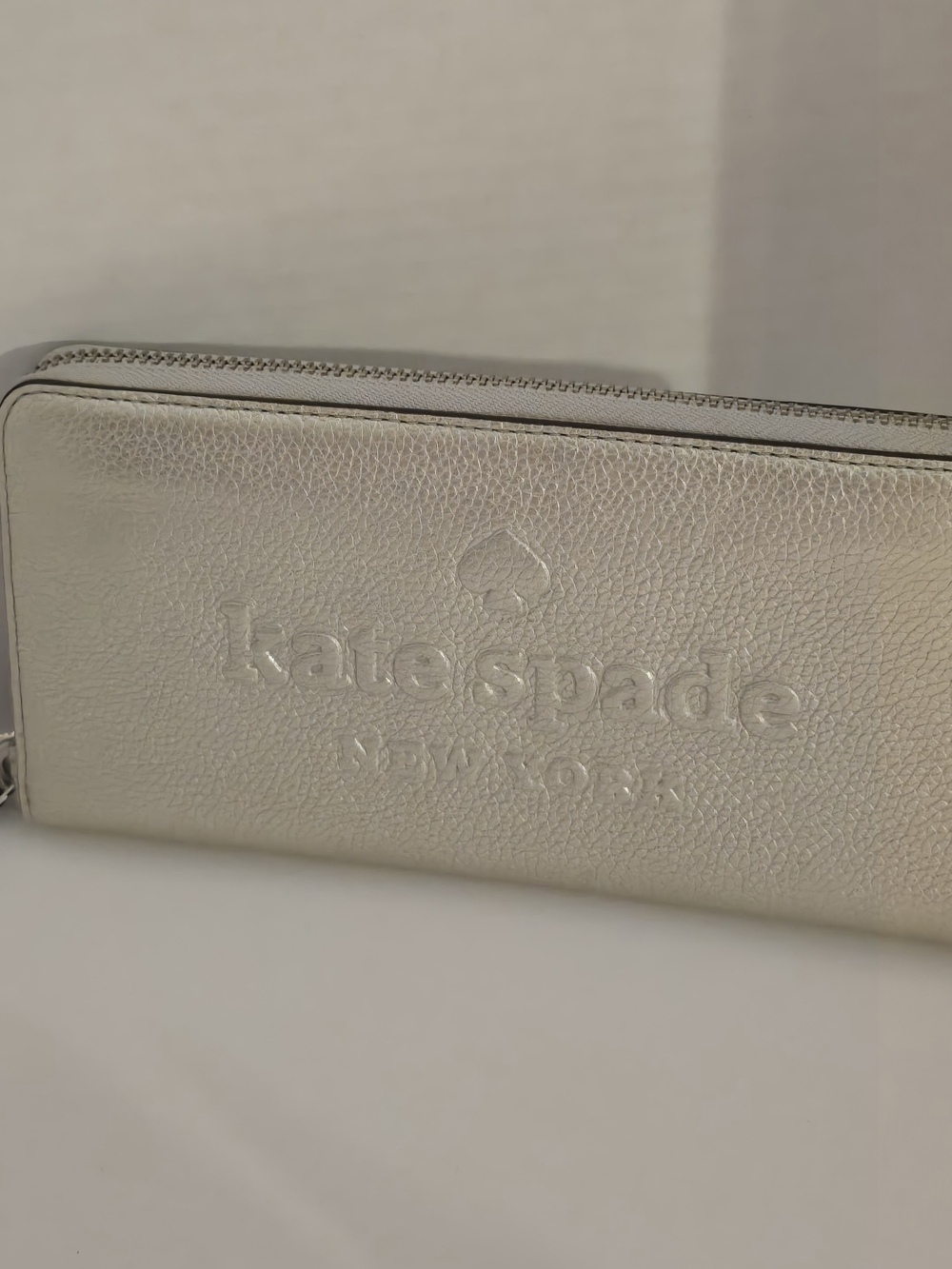 Kate Spade Larchmont Avenue Logo Pebbled Leather Wallet